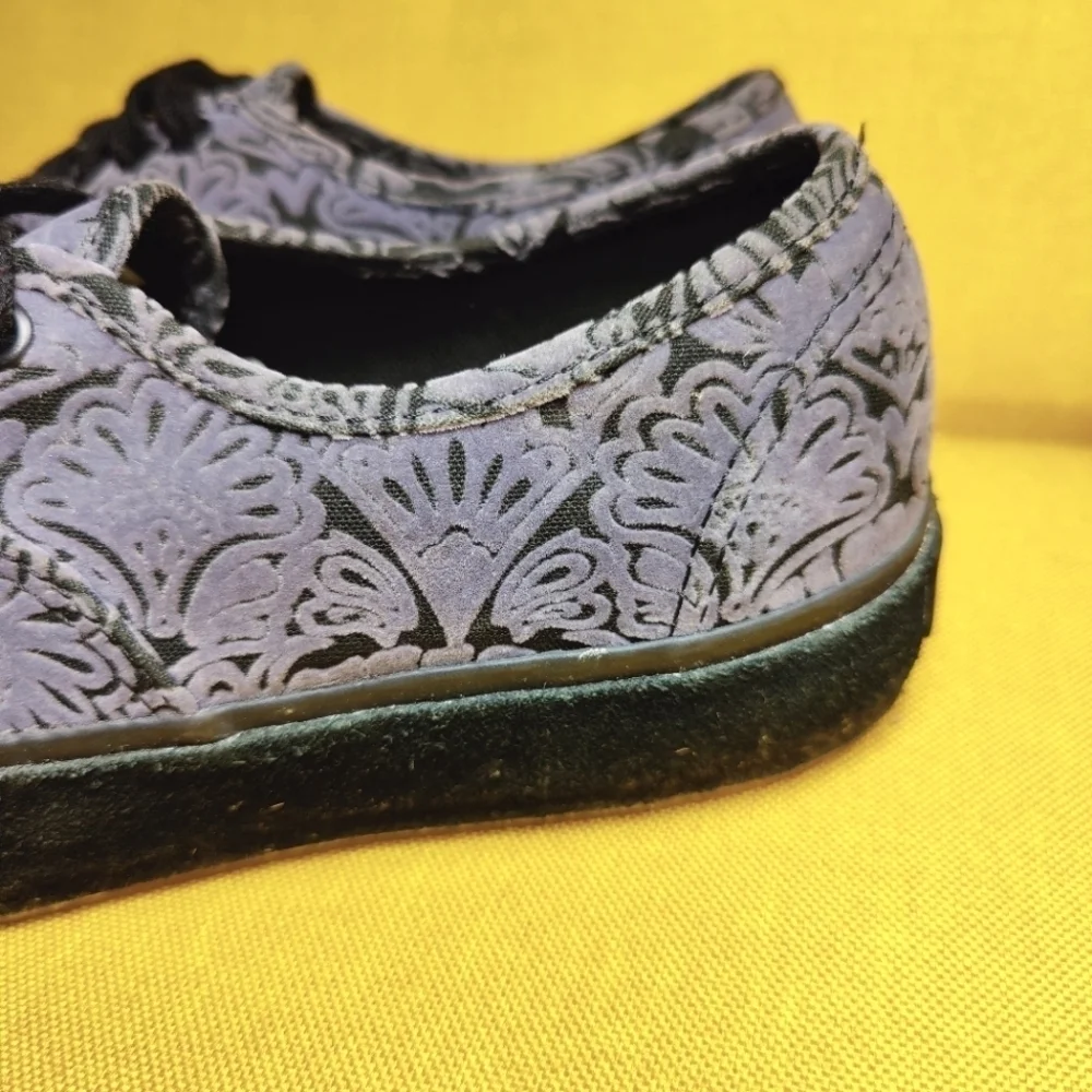 VANS Authentic Velvet Sidewall Wrapped Grey Unisex Sneakers Women's 8.5 Men's 7 - Picture 7 of 10